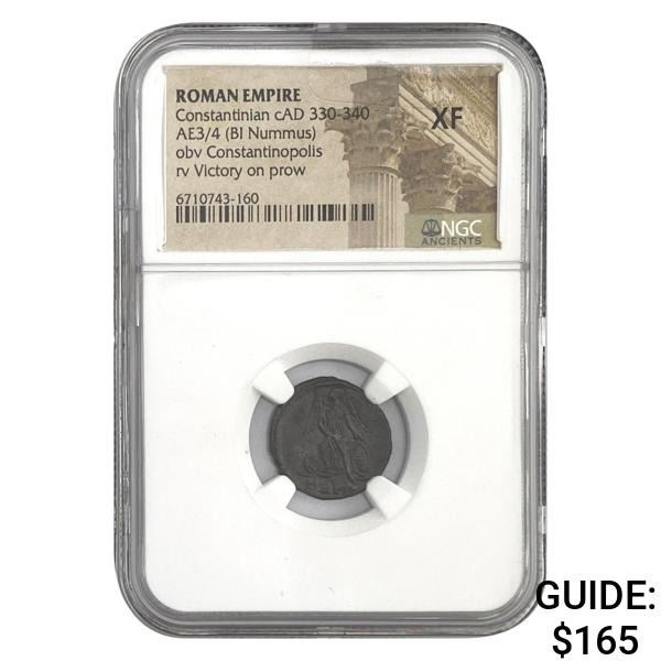 Roman Constantinian, AD 330-340 AE3/4 BI Nummus