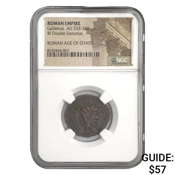 Roman Gallienus, AD 253-268 BI DBL Denarius