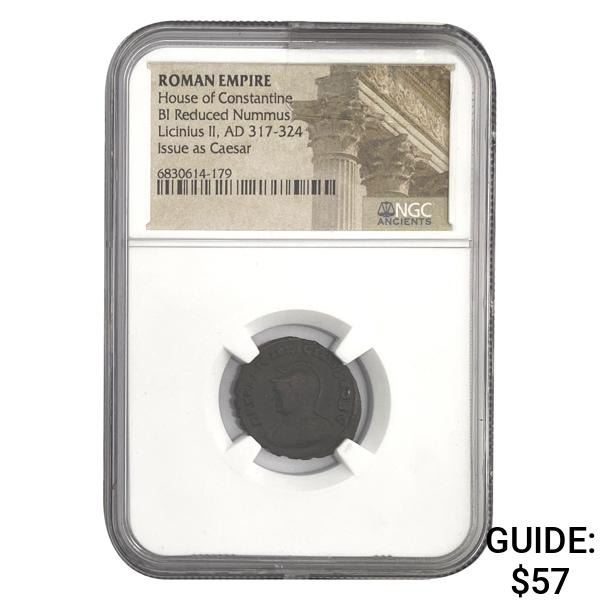 Roman Licinius II, AD 317-324 BI Reduced Nummus