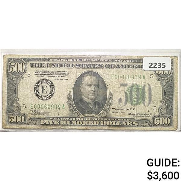 1934 $500 Federal Reserve Note-Bank of Richmond