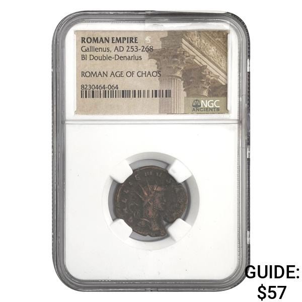 Roman Gallienus, AD 253-268 BI DBL Denarius