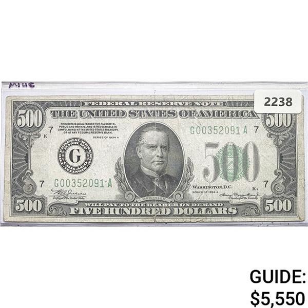 1934A $500 Federal Reserve Note - Bank of Chicago