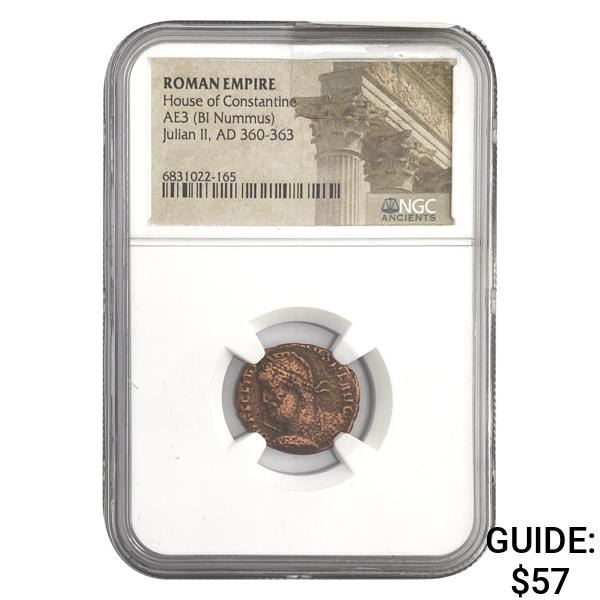Roman Julian II, AD 360-363 AE3 BI Nummus