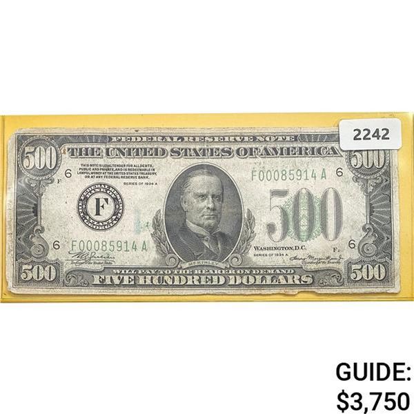 1934A $500 Federal Reserve Note - Bank of Atlanta