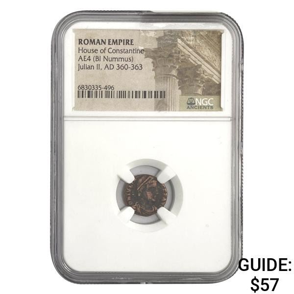 Roman Julian II, AD 360-363 AE4 BI Nummus