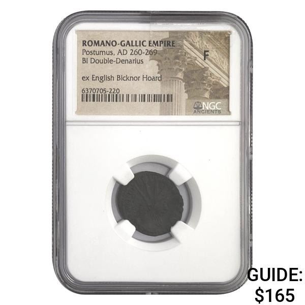 Romano Gallic Postumus, AD 260-269 BI DBL Denarius