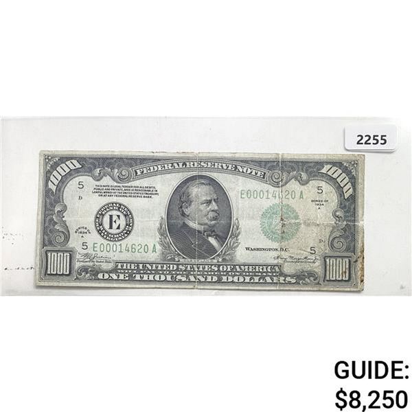 1934A $1000 Federal Reserve Note-Bank of Richmond