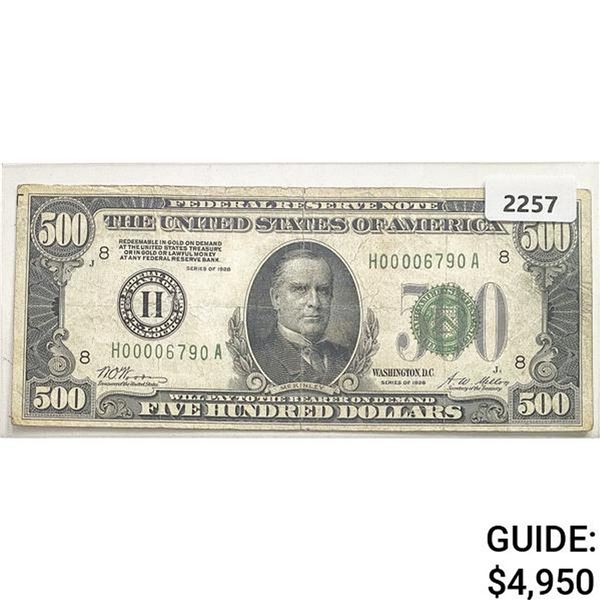 1928 $500 Federal Reserve Note-Bank of St. Louis