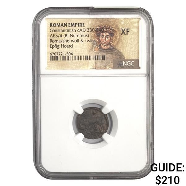 Roman Constantinian cAD-330-340 AE3/4 BI Nummus