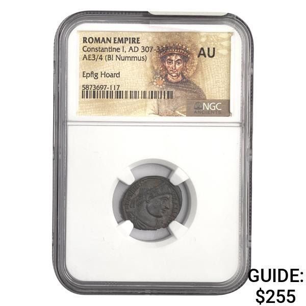 Roman Constantine I, AD 307-337 AE3/4 BI Nummus