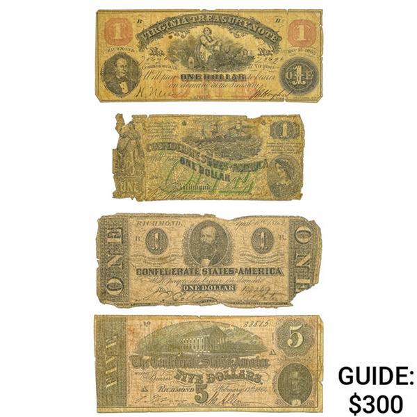 [4]1862-1864 $1/$5 Confederate States Notes