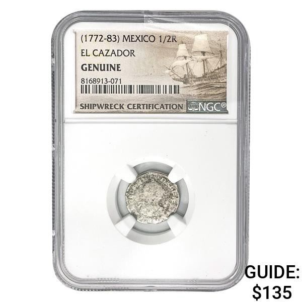 1772-83 Mexico 1/2R El Cazador