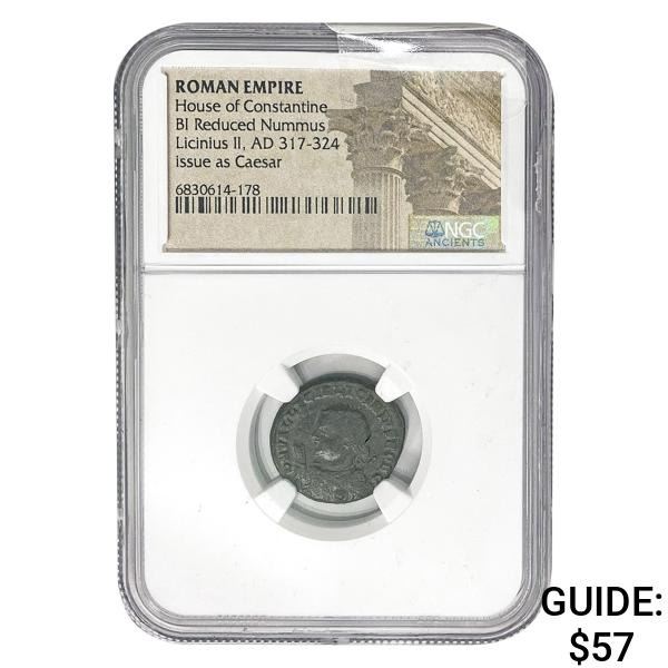 Roman Licinius II, AD 317-324 BI Reduced Nummus