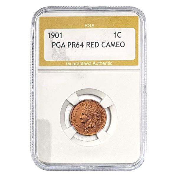 1901 Indian Head Cent PGA PR64 RD CAMEO