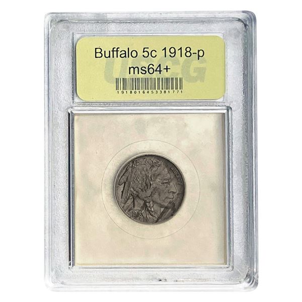 1918 Buffalo Nickel USCG MS64+