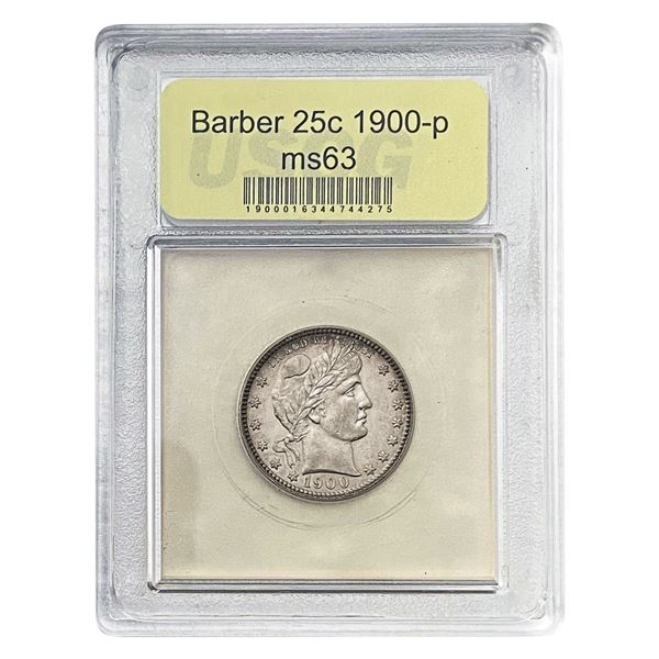 1900 Barber Quarter USCG MS63