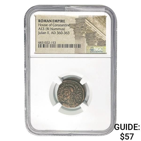 Roman Julian II, AD 360-363 AE3 BI Nummus