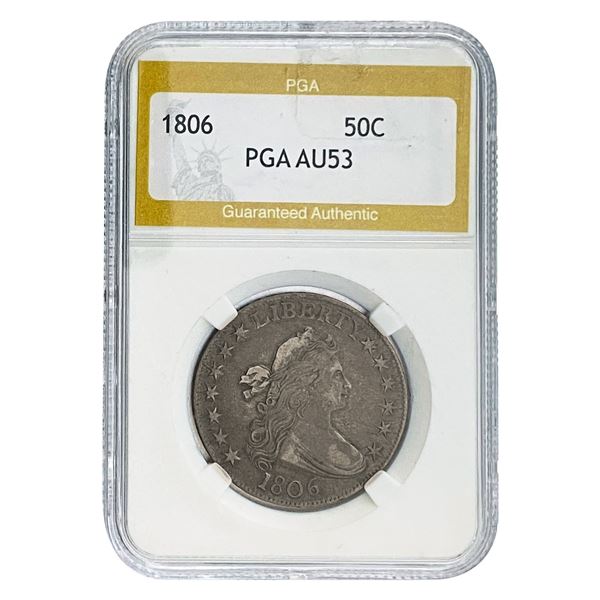 1806 Draped Bust Half Dollar PGA AU53