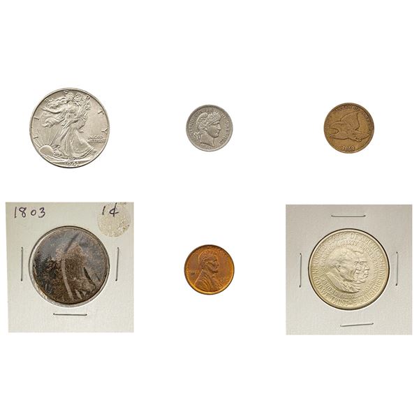 1803-1951 Better US Type Coin Lot [6 Coins] HIGH GRADE