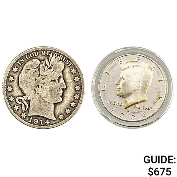 [20] 1914-2008 Silver Kennedy & Barber 50C Set