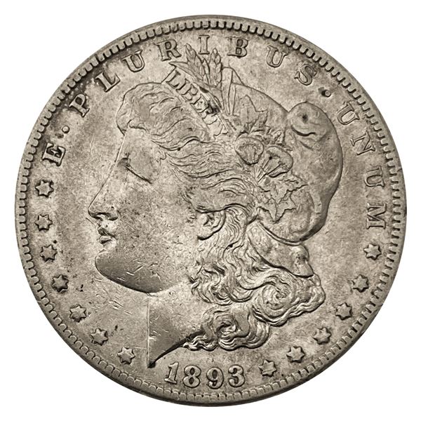 1893-CC Morgan Silver Dollar XF