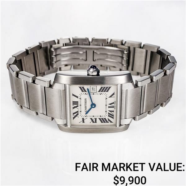 Cartier Tank Francaise SS White Medium Dial - Reference # 18771708