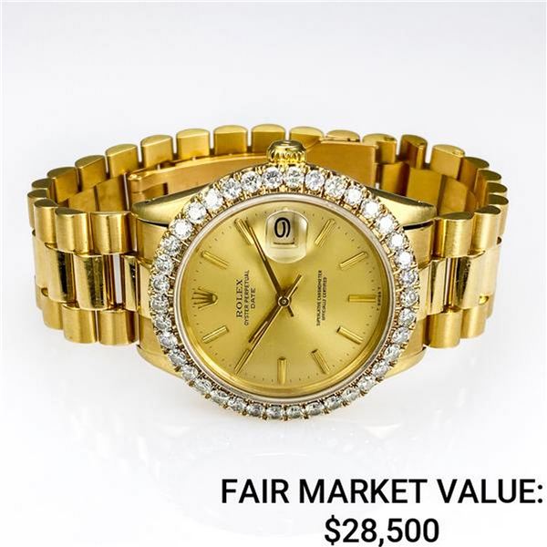 Rolex 18k Gold & Diamond Bezel w/ Champagne Dial - Reference #1503