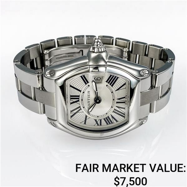Cartier Roadster Stainless Steel/Silver Date Dial - Reference #2675