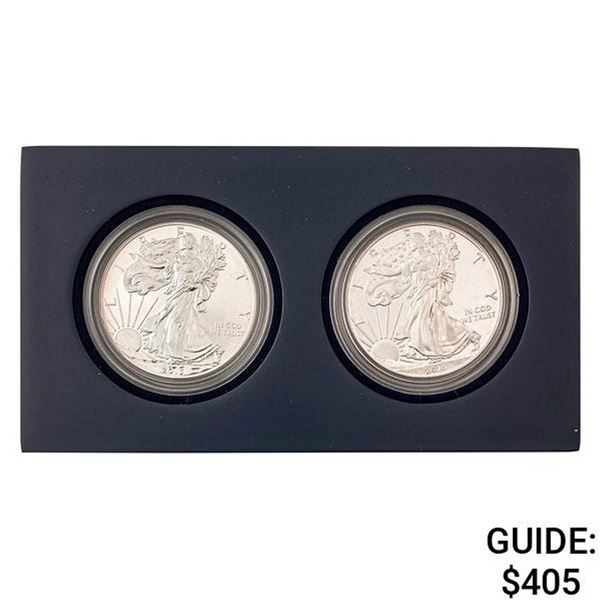 2013 Silver Eagle 2 coin set w/ box