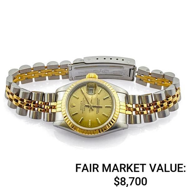 Rolex Datejust SS & 18k yg Champagne Dial - Reference #9141095