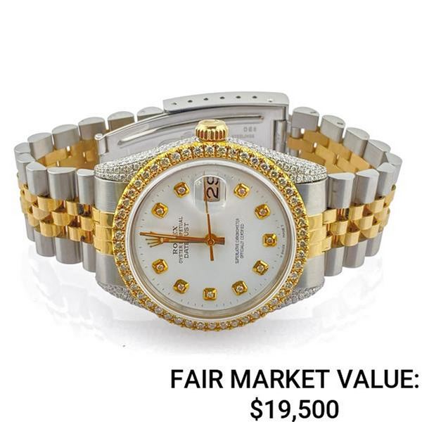 Rolex Datejust SS & 18k Gold w/ White Diamond Dial - Reference #16014
