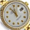 Image 9 : Rolex Datejust SS & 18k Gold w/ White Diamond Dial - Reference #16014
