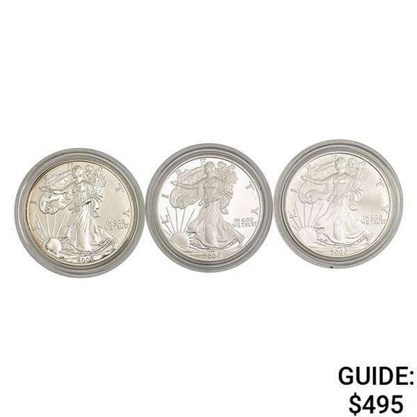 2006 Silver Eagle 3 coin set w/ box