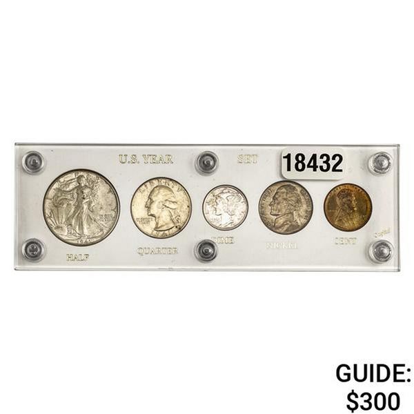 1941-P U.S. Year Set 1C-50C
