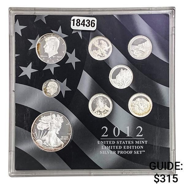 2012 U.S. Silver Proof Set 8 Varied Coins