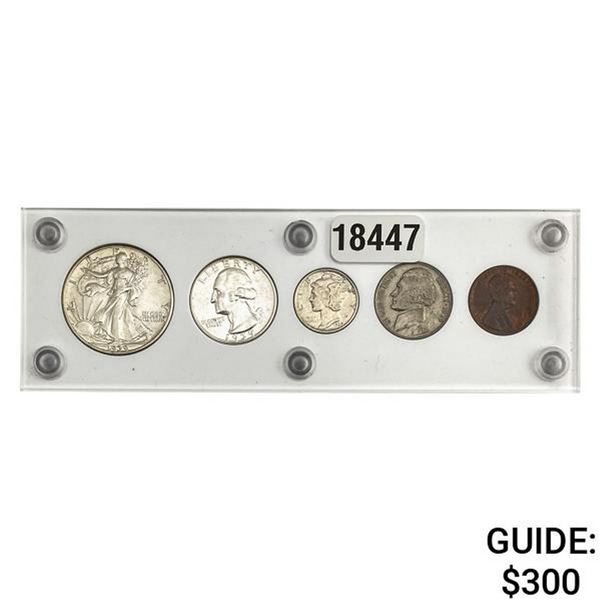 1939-P U.S. Year Set 1C-50C