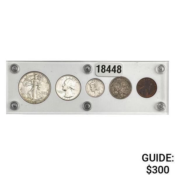 1936-P U.S. Year Set 1C-50C