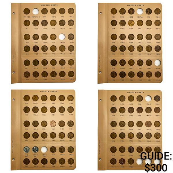 1909-1958 [135] Lincoln Cents in Album