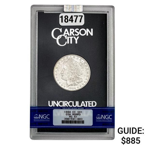 1884-CC Morgan Silver Dollar  UNCIRCULATED