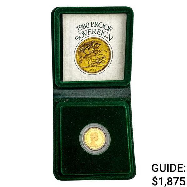 1980 Gold Proof Sovereign Boxed