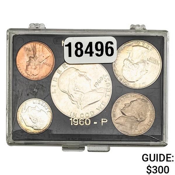 1960-P U.S. Mint Set 1C-50C