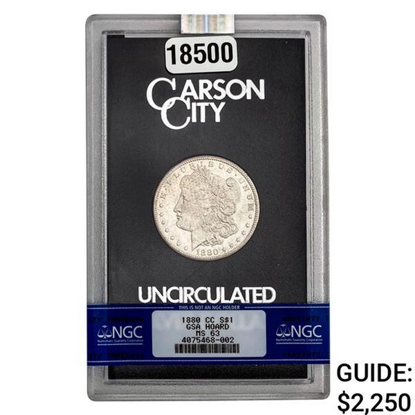 1880-CC Morgan Silver Dollar GSA MS63