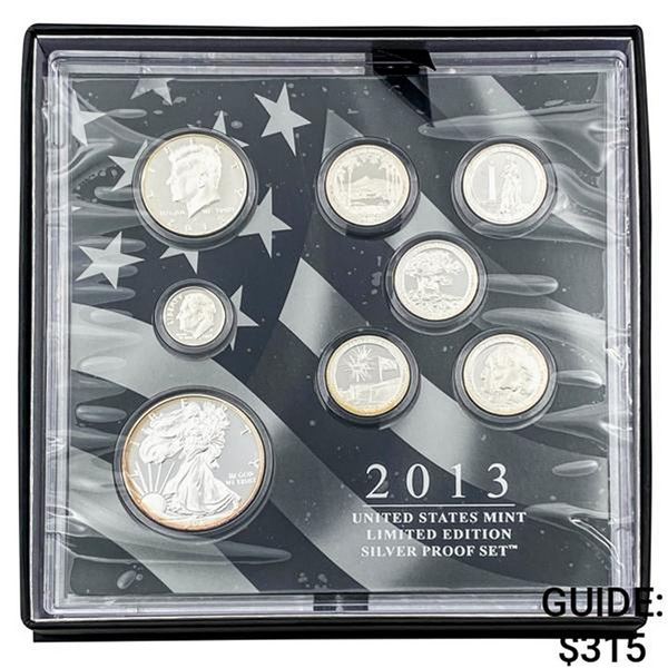 2013 U.S. Silver Proof Set 8 Varied Coins