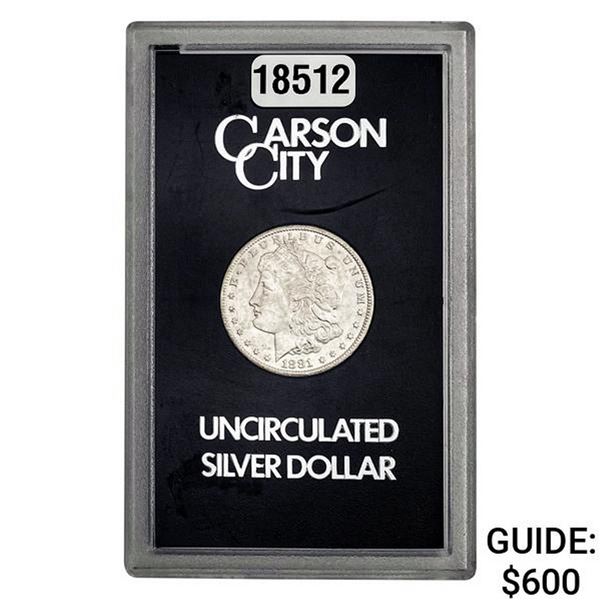 1881-CC Morgan Silver Dollar GSA UNCIRCULATED
