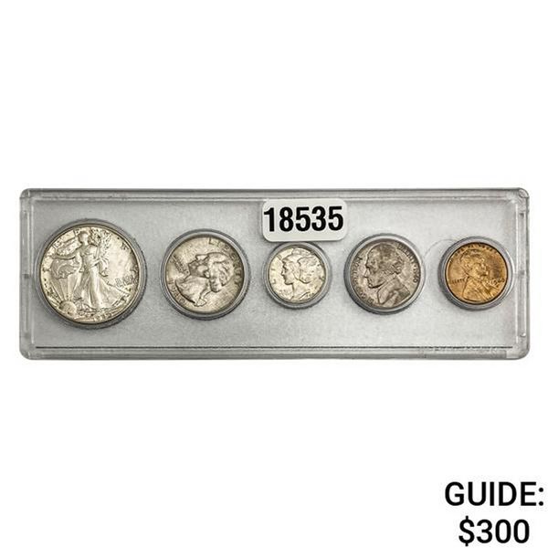 1940-P U.S .Year Set 1C-50C