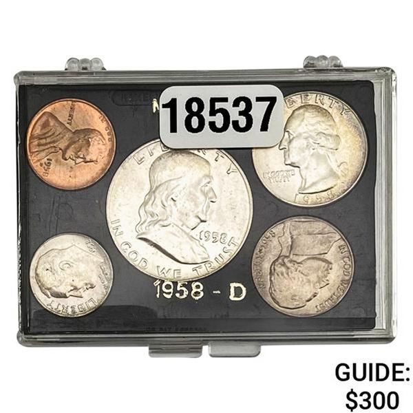 1958-D U.S. Mint Set 1C-50C