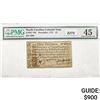 Image 1 : 1771 One Pound N. Carolina Colonial Note PMG 45