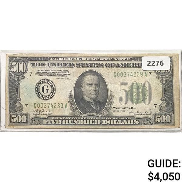 1934A $500 Federal Reserve Note - Bank of Chicago