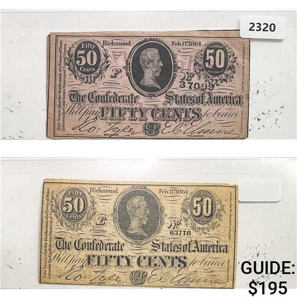 [2]1864 50C Confederate States Fractional Currency