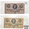 Image 1 : [2]1864 50C Confederate States Fractional Currency